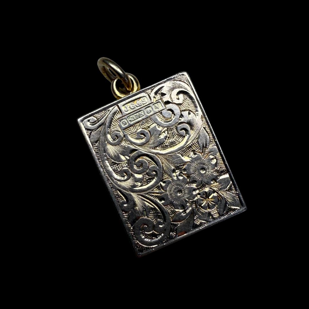 Vintage 9ct Gold Book Locket Charm – Solid Yellow Gold, Hallmarked
