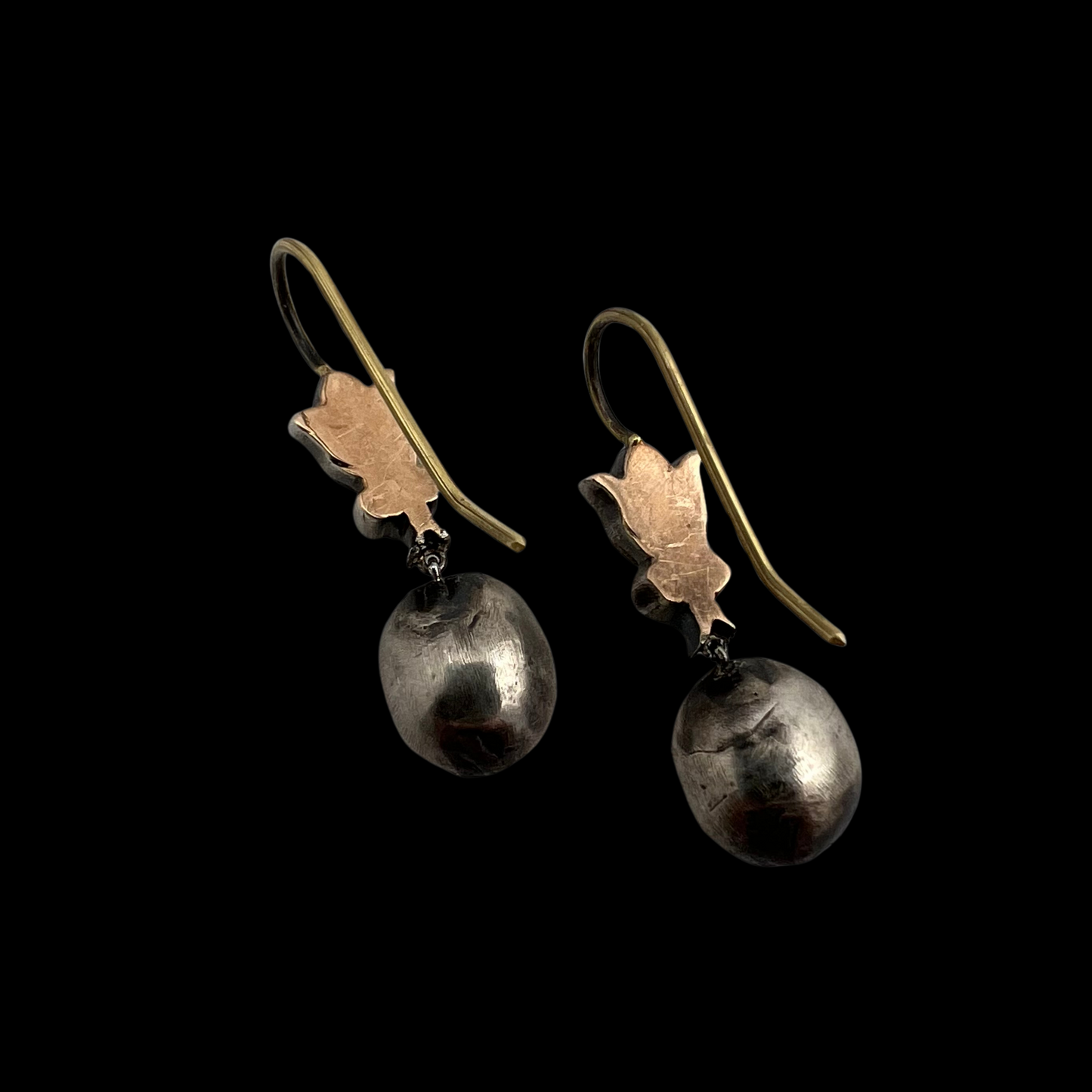 Georgian Pink Topaz & Diamond Earrings