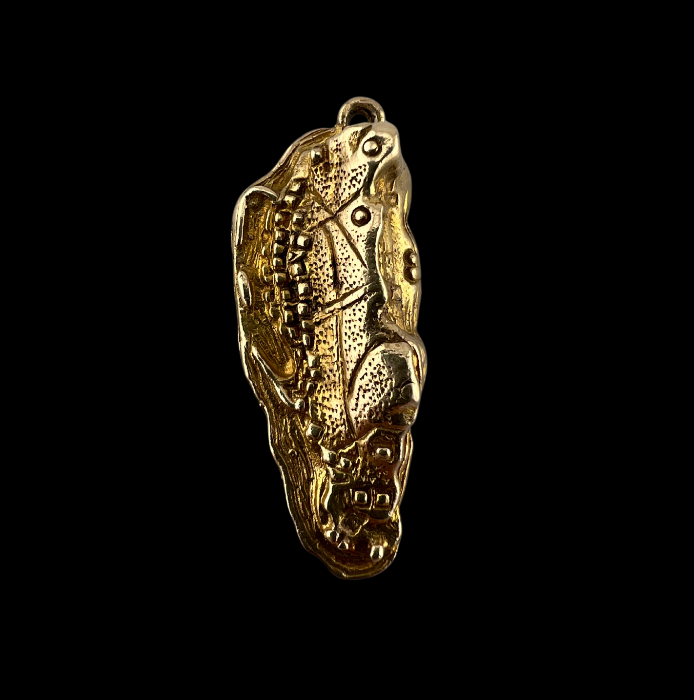 Vintage 9ct Gold Topographical Rock of Gibraltar Charm Pendant