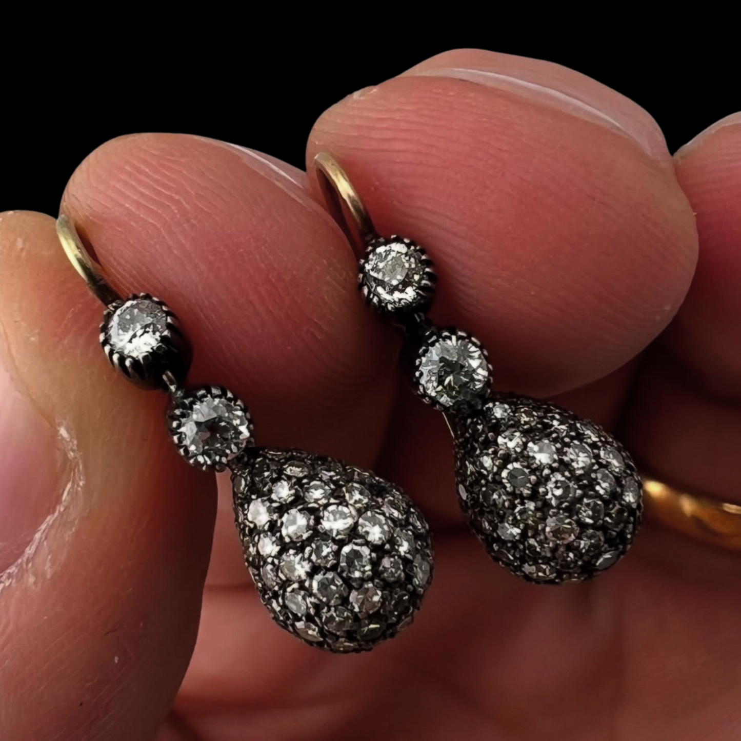 Diamond Egg Earrings