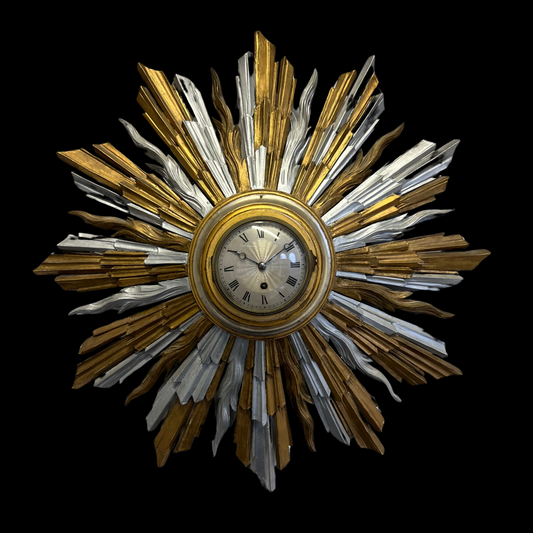20th C. Starburst Wall Clock