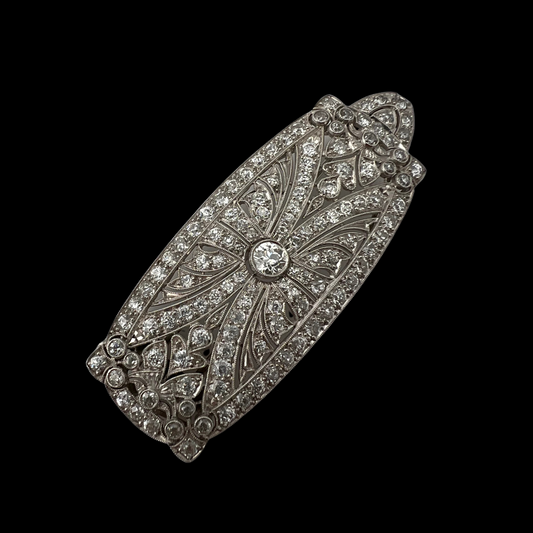 Belle Epoque Platinum and Diamond Brooch