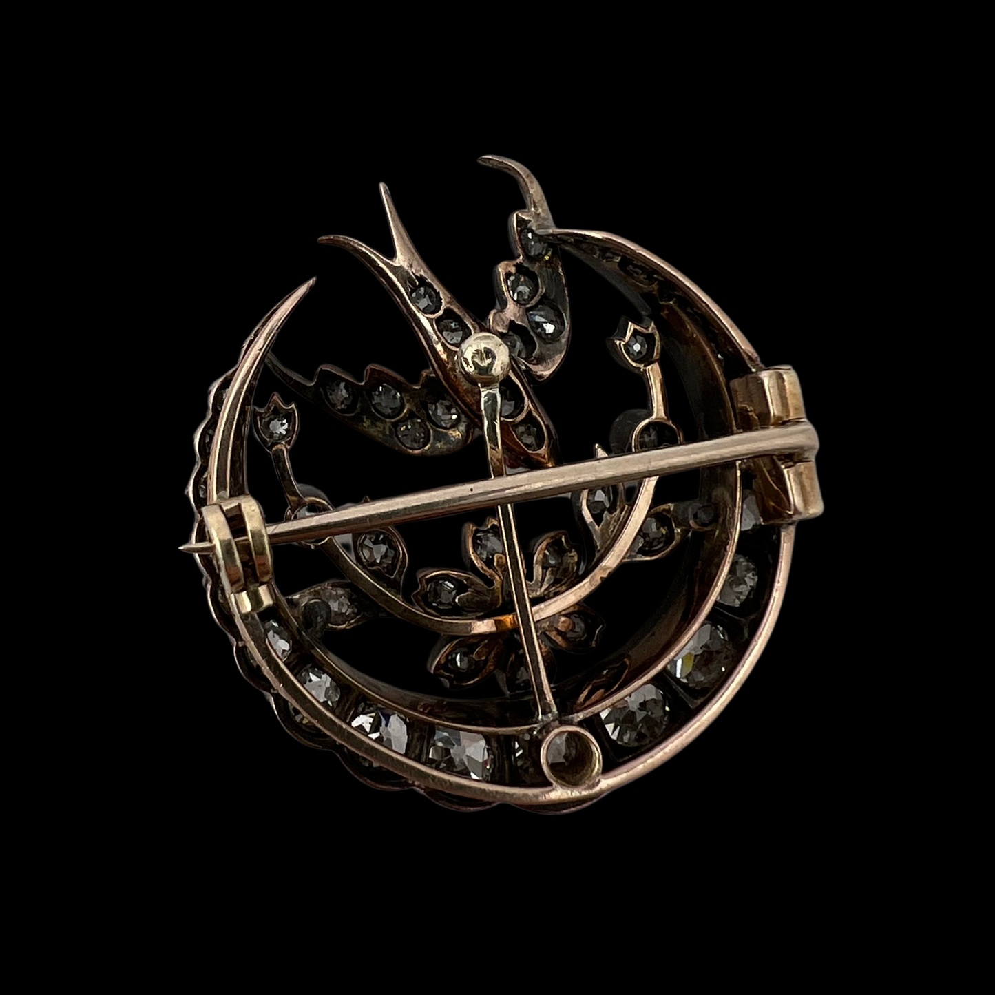 Victorian Diamond Swallow Brooch