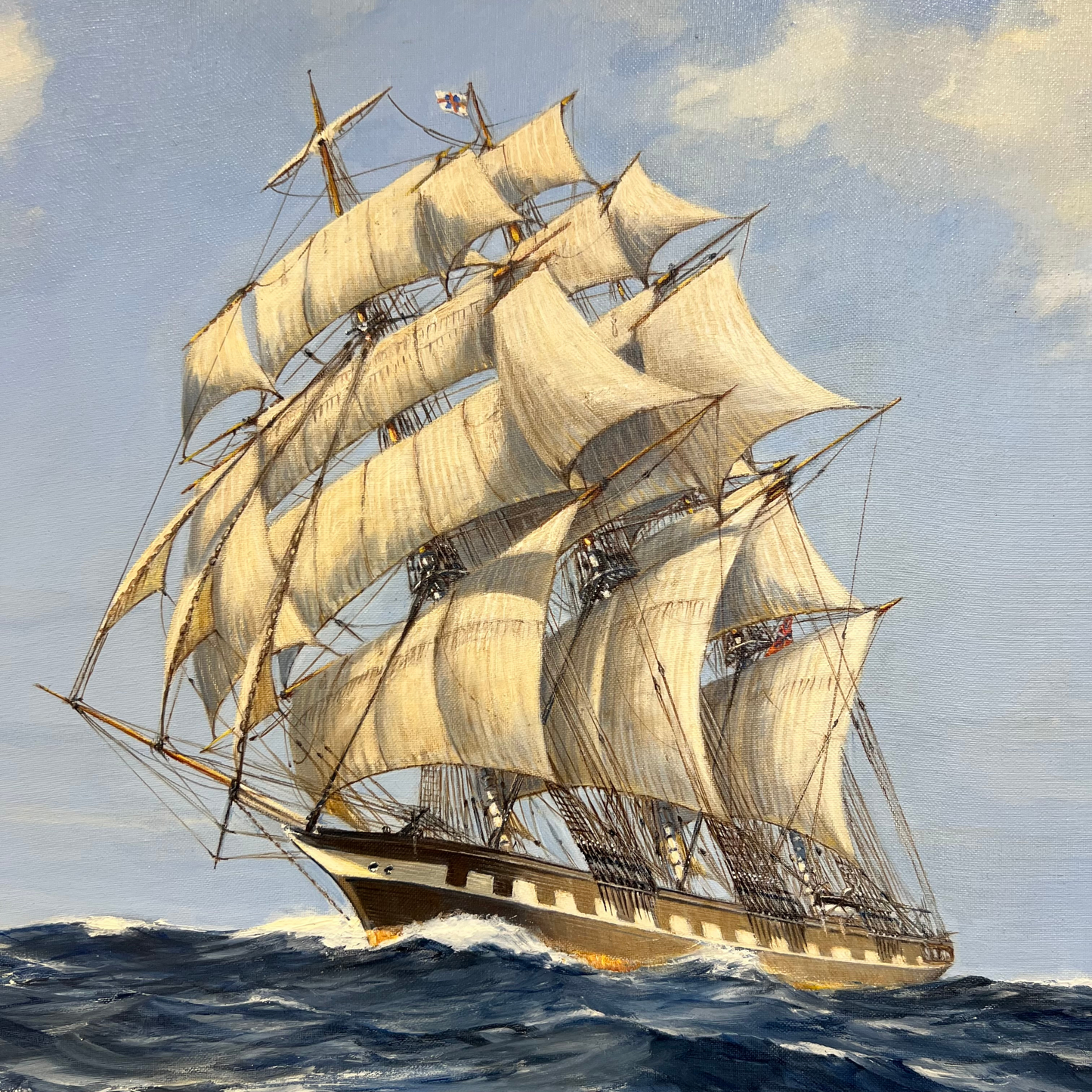 R.Bramley (20th C.) Large Naval Painting