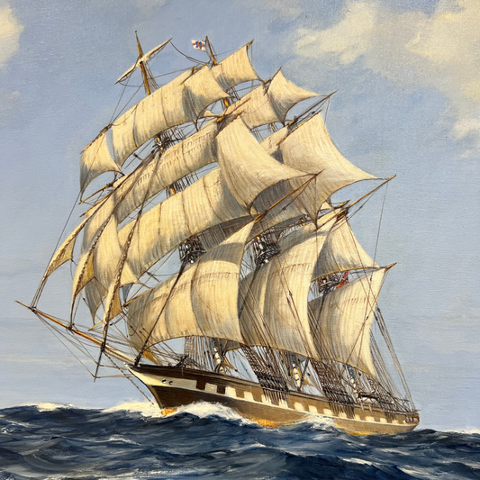 R.Bramley (20th C.) Large Naval Painting