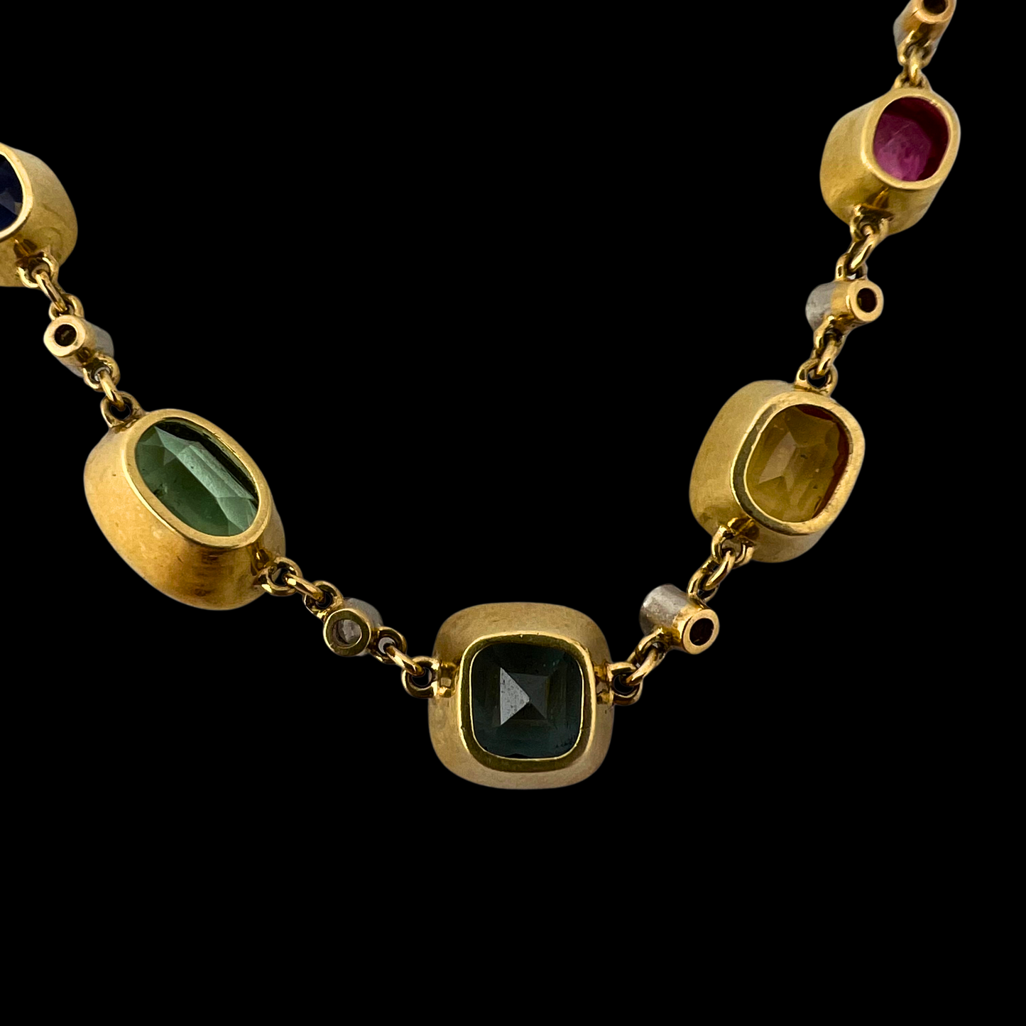 Victorian Multi-Gem Hanging Brooch