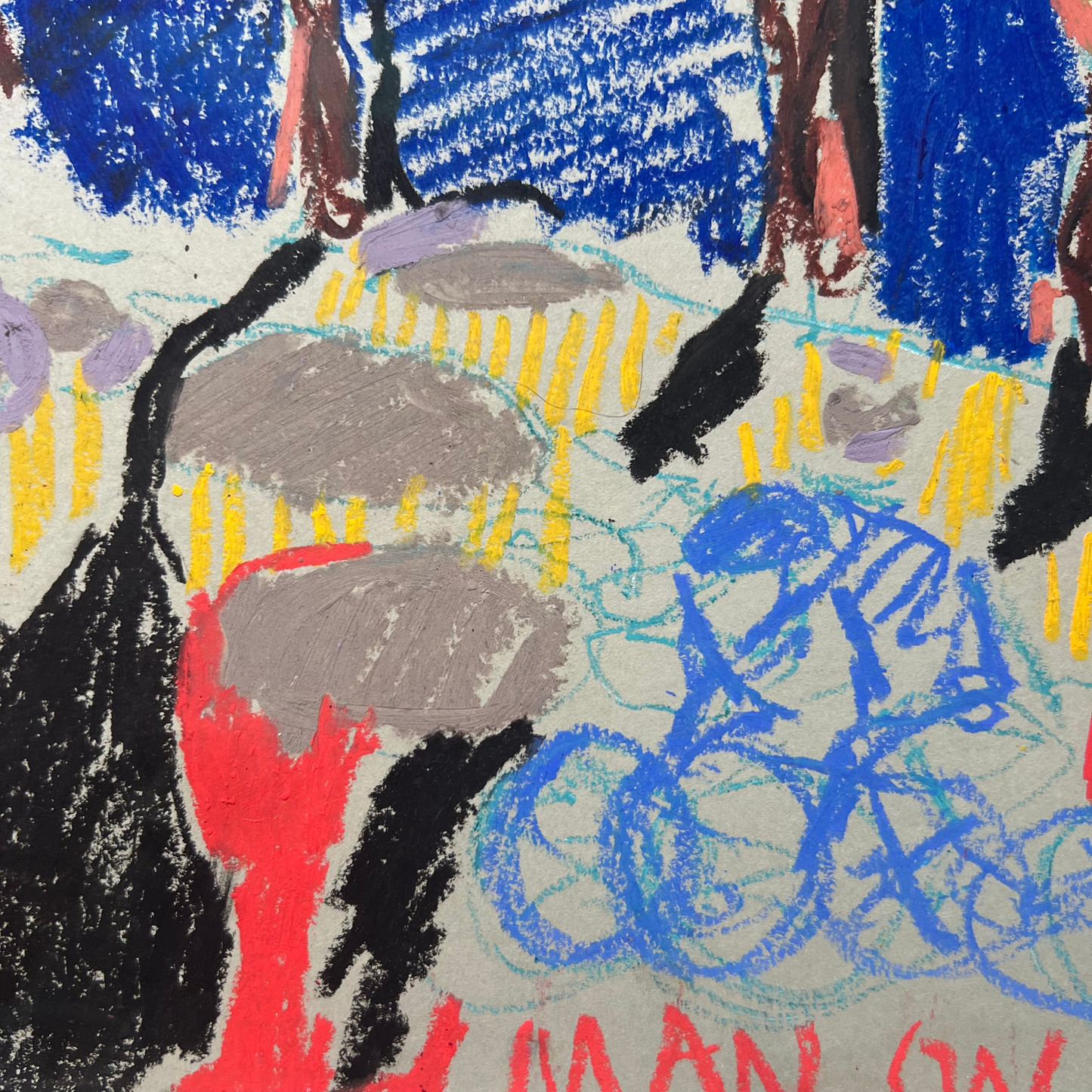 Man On Bike by Alice Barker (Cont.)